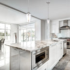 Suspension Conall 1 lumière, finition nickel brossé