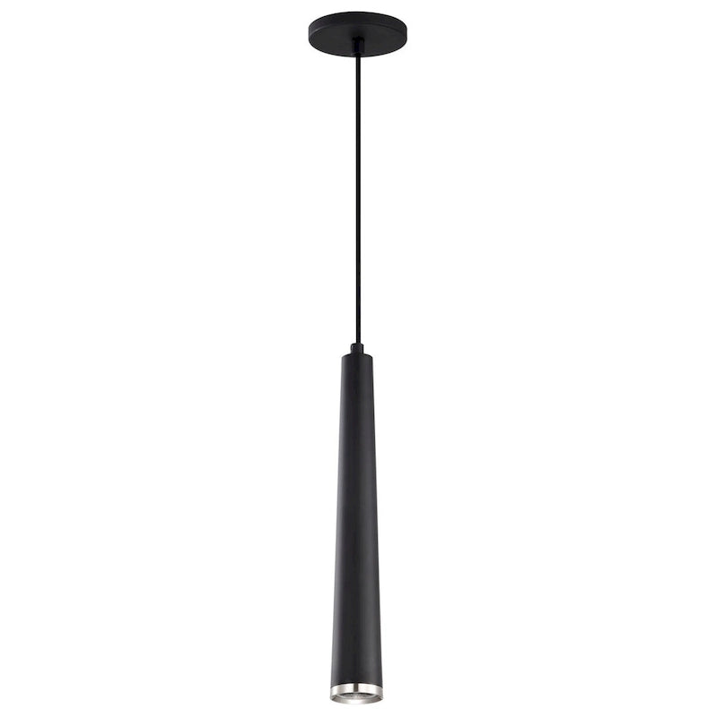 Melrose 12 Watt 16  LED Pendant Matte Black and Brushed Nickel Finish