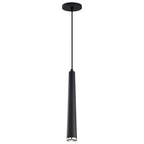 Melrose 12 Watt 16  LED Pendant Matte Black and Brushed Nickel Finish