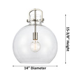Suspension Newton Sphere d'Innovations Lighting - 1 lumière, câble de 14 pouces