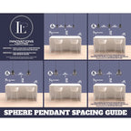 Suspension Newton Sphere d'Innovations Lighting - 1 lumière, câble de 14 pouces