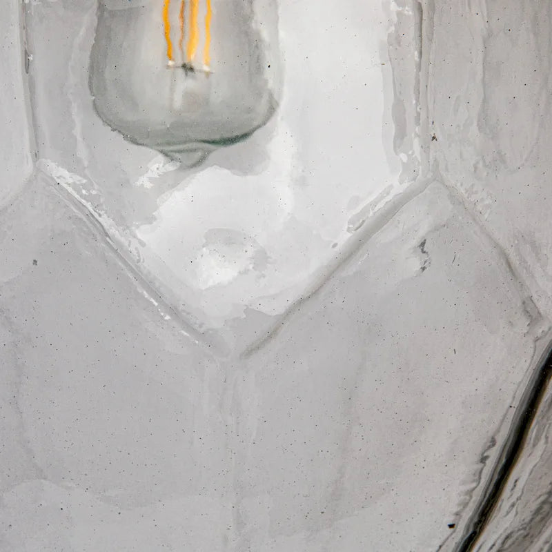 Plafonnier en verre surdimensionné - 14,5 cm (L) x 14,5 cm (l) x 20,5 cm (H)