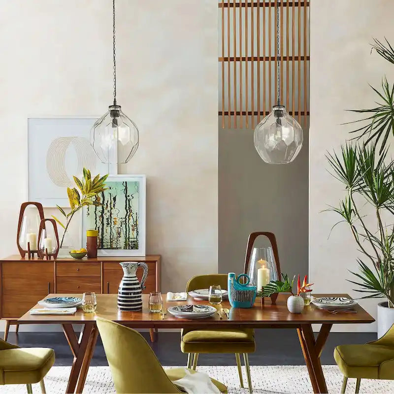 Plafonnier en verre surdimensionné - 14,5 cm (L) x 14,5 cm (l) x 20,5 cm (H)