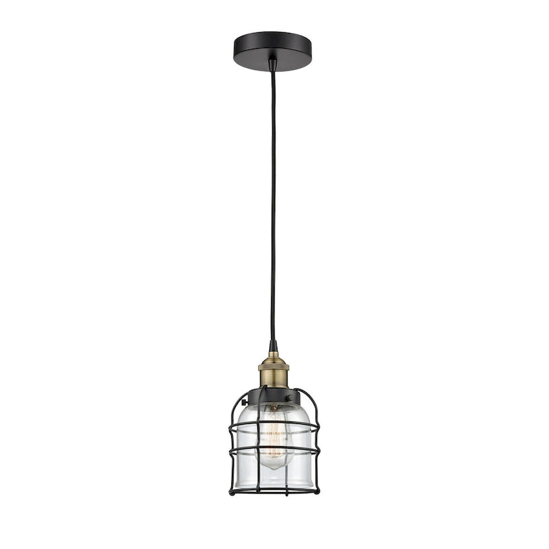 Innovations Lighting Bell Cage - 1 Light 6  Cord Hung Mini Pendant