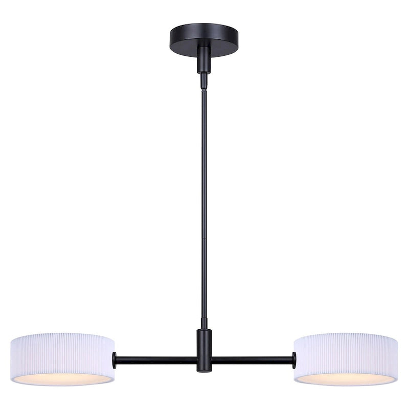 Suspension CARMYNN à 2 lumières, finition noire