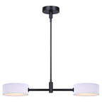 Suspension CARMYNN à 2 lumières, finition noire