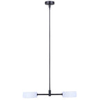 Suspension CARMYNN à 2 lumières, finition noire