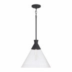 Suspension Paloma à une lumière avec verre transparent