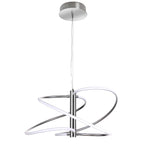 Dainolite Romy Modern and Contemporary 36W Pendant Polished Chrome with White Silicone Diffuser