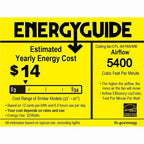 Ventilateur de plafond réversible à 3 vitesses avec grille, télécommande et minuterie