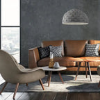 Suspension à incandescence 1 lumière, noir mat avec abat-jour en feutre gris