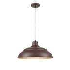 Suspension LED Millennium Lighting série R 17 avec câble métallique, pour intérieur et extérieur.