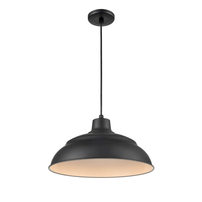 Suspension LED Millennium Lighting série R 17 avec câble métallique, pour intérieur et extérieur.