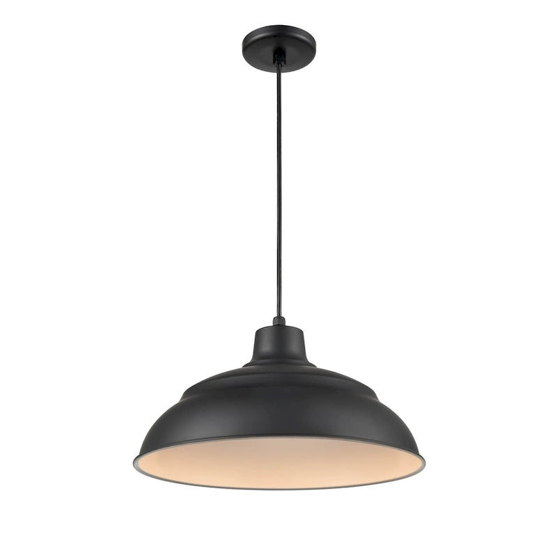 Suspension LED Millennium Lighting série R 17 avec câble métallique, pour intérieur et extérieur.