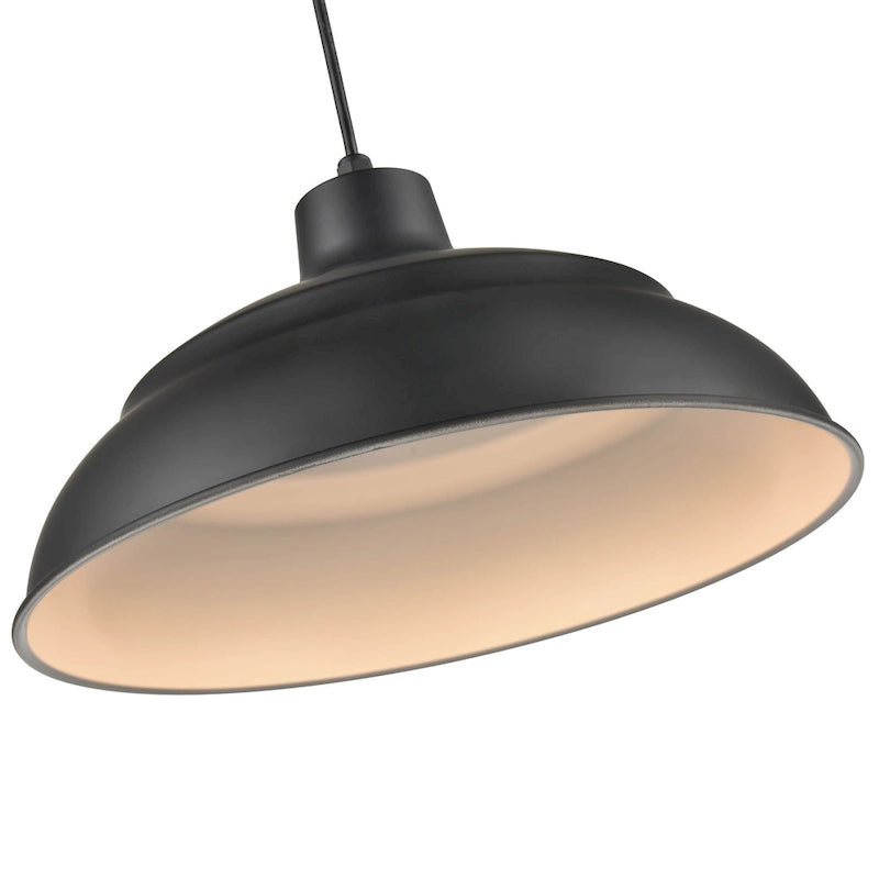 Suspension LED Millennium Lighting série R 17 avec câble métallique, pour intérieur et extérieur.
