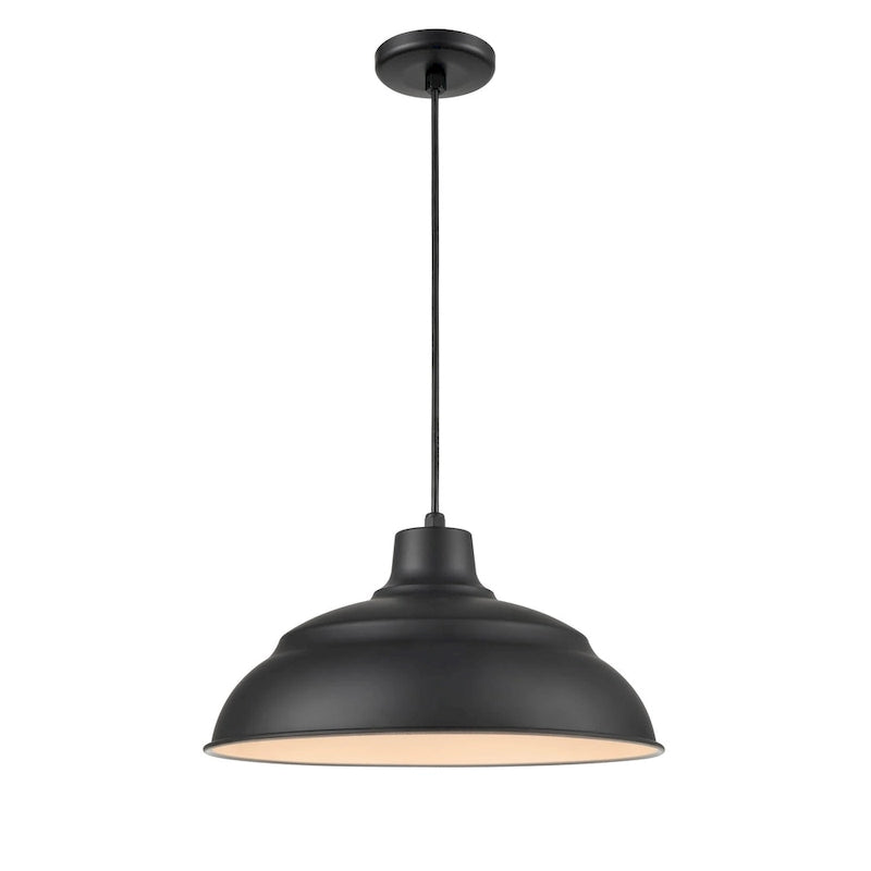 Suspension LED Millennium Lighting série R 17 avec câble métallique, pour intérieur et extérieur.