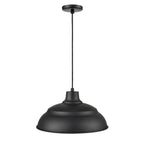Suspension LED Millennium Lighting série R 17 avec câble métallique, pour intérieur et extérieur.