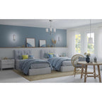 Suspension Clarion Collection à une lumière, finition nickel brossé et blanc gravé, style transitionnel - 22,9 cm x 22,9 cm x 28,9 cm