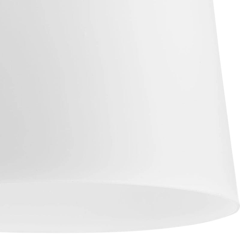 Suspension Clarion Collection à une lumière, finition nickel brossé et blanc gravé, style transitionnel - 22,9 cm x 22,9 cm x 28,9 cm