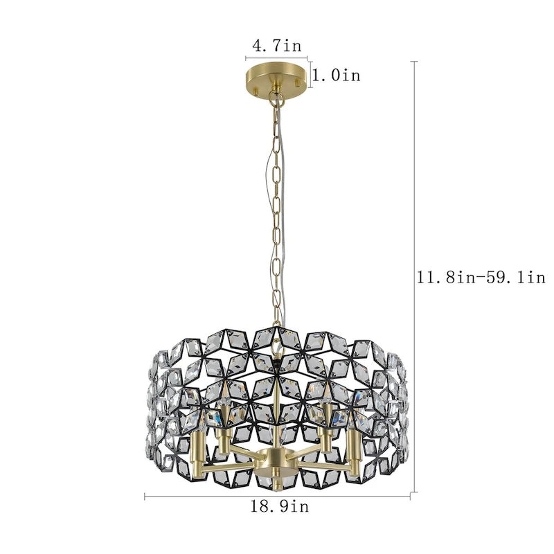 Lustre moderne en cristal