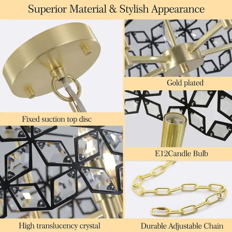 Lustre moderne en cristal