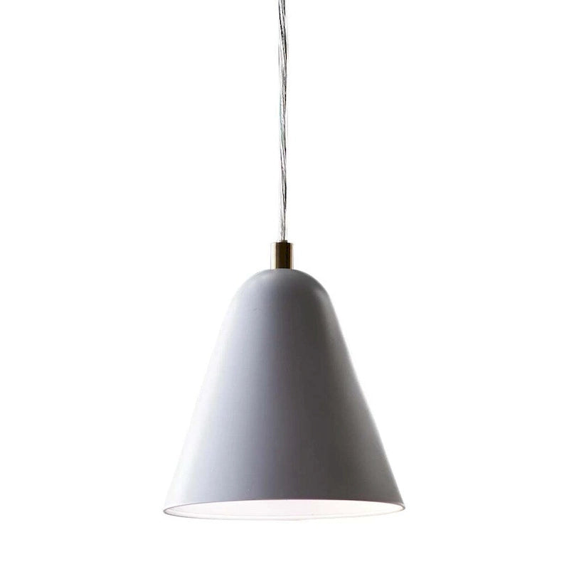 MoDRN 7 W 1-Light Scandinavian Mini-Pendant Light Fixture, White Metal Finish