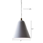 Suspension scandinave miniature MoDRN 7 W à 1 lumière, finition métal blanc