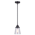 Declan 1 Light Pendant, Black Finish