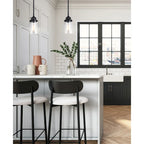 Suspension Declan 1 lumière, finition noire