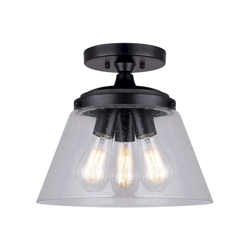 Suspension Declan 1 lumière, finition noire