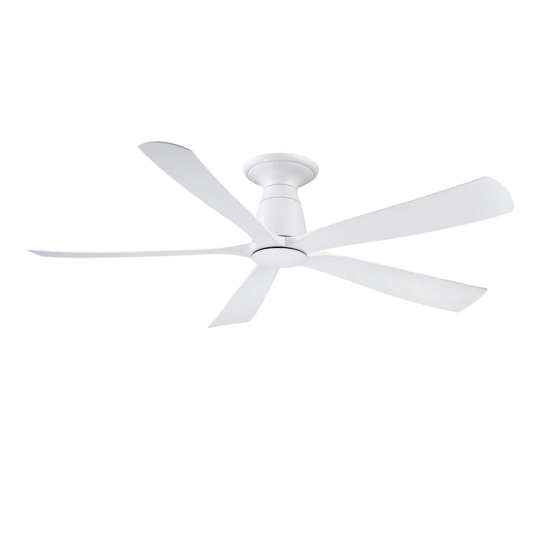 Ventilateur de plafond intérieur/extérieur Kute5 de 132 cm (52 ​​pouces) avec pales blanches mates - Blanc mat