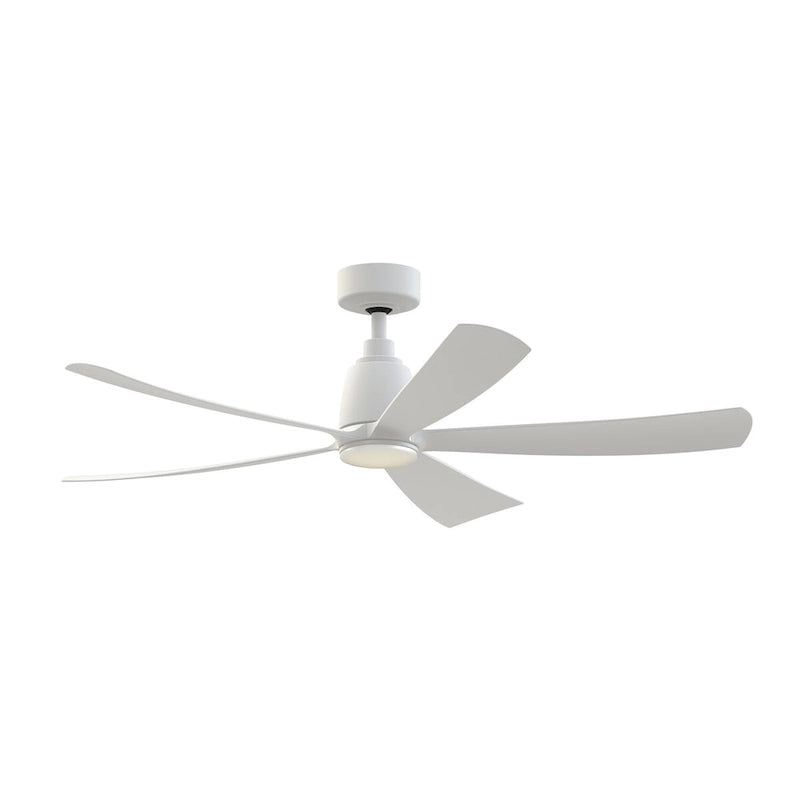 Ventilateur de plafond intérieur/extérieur Kute5 de 132 cm (52 ​​pouces) avec pales blanches mates - Blanc mat