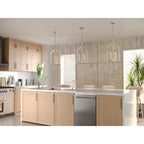 Applique murale contemporaine à quatre lumières Vertex Collection en nickel brossé - 38 cm x 38 cm x 71 cm