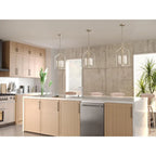 Applique murale contemporaine à quatre lumières Vertex Collection en nickel brossé - 38 cm x 38 cm x 71 cm