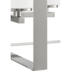 Applique murale contemporaine à quatre lumières Vertex Collection en nickel brossé - 38 cm x 38 cm x 71 cm