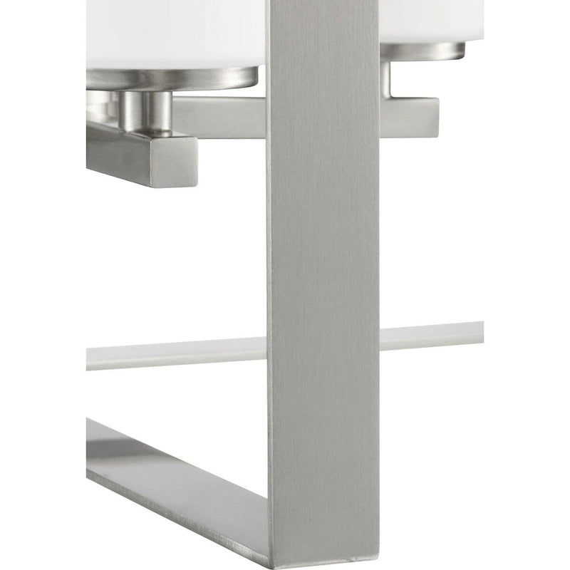 Applique murale contemporaine à quatre lumières Vertex Collection en nickel brossé - 38 cm x 38 cm x 71 cm