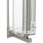 Applique murale contemporaine à quatre lumières Vertex Collection en nickel brossé - 38 cm x 38 cm x 71 cm