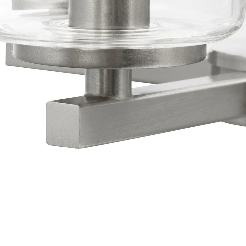 Applique murale contemporaine à quatre lumières Vertex Collection en nickel brossé - 38 cm x 38 cm x 71 cm