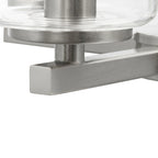 Applique murale contemporaine à quatre lumières Vertex Collection en nickel brossé - 38 cm x 38 cm x 71 cm