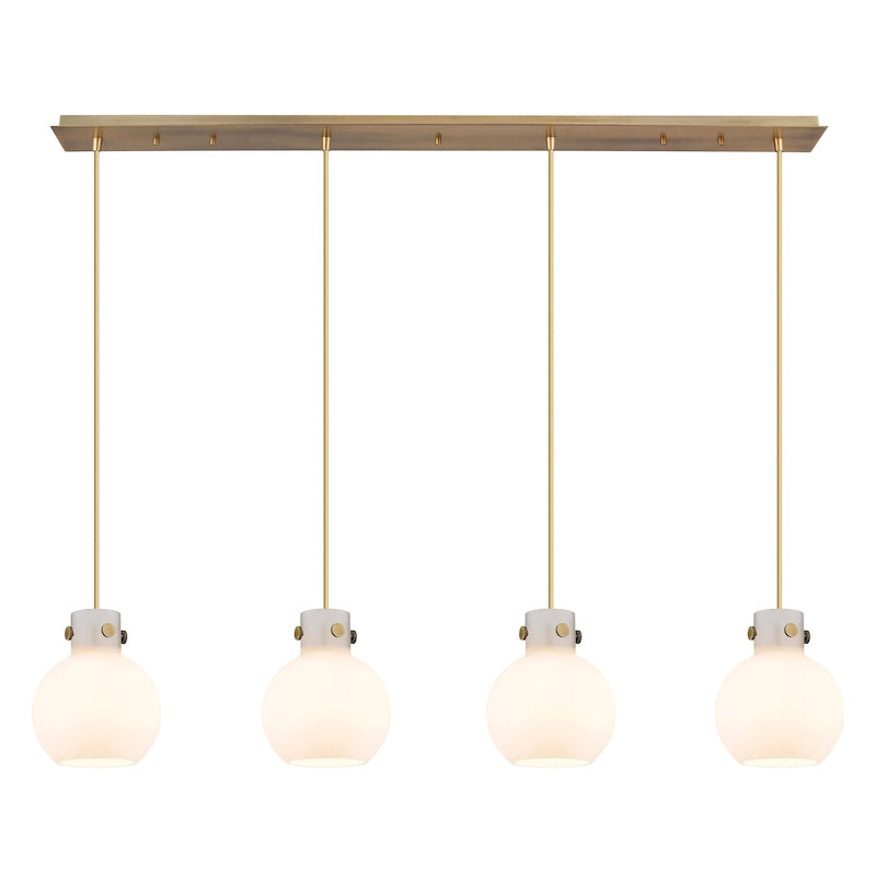 Suspension linéaire Newton Sphere d'Innovations Lighting - 4 lumières, câble de 8 pouces
