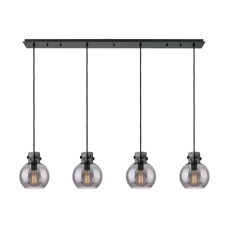 Suspension linéaire Newton Sphere d'Innovations Lighting - 4 lumières, câble de 8 pouces