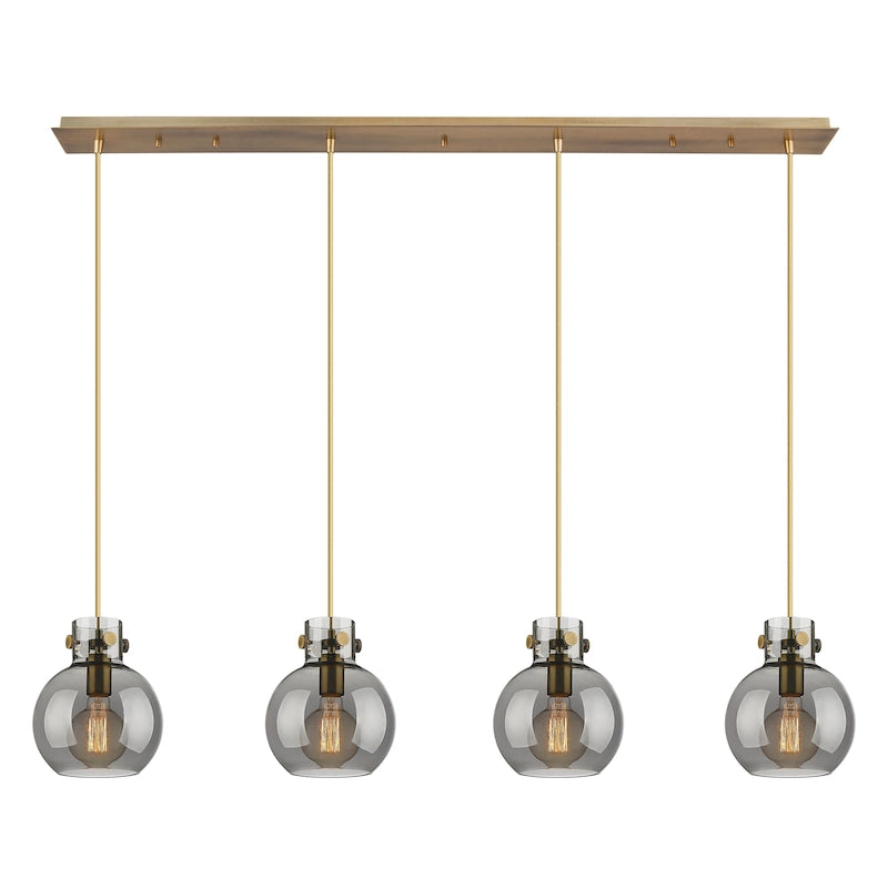 Suspension linéaire Newton Sphere d'Innovations Lighting - 4 lumières, câble de 8 pouces