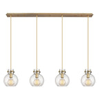 Suspension linéaire Newton Sphere d'Innovations Lighting - 4 lumières, câble de 8 pouces