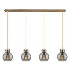 Suspension linéaire Newton Sphere d'Innovations Lighting - 4 lumières, câble de 8 pouces