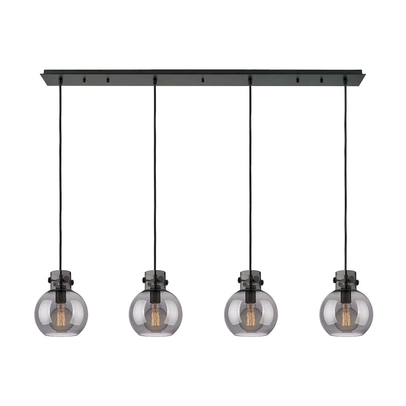Suspension linéaire Newton Sphere d'Innovations Lighting - 4 lumières, câble de 8 pouces