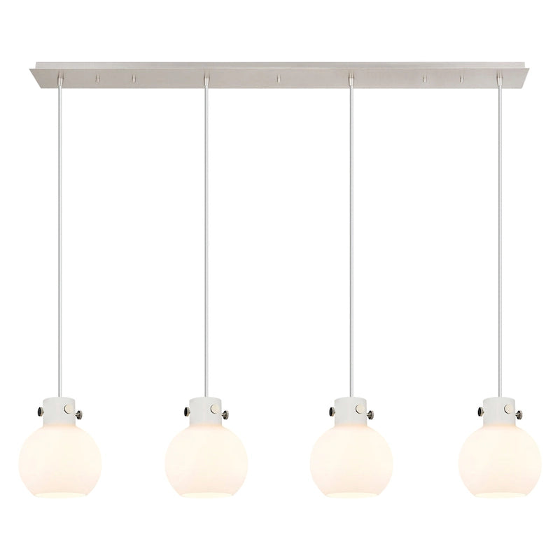 Suspension linéaire Newton Sphere d'Innovations Lighting - 4 lumières, câble de 8 pouces