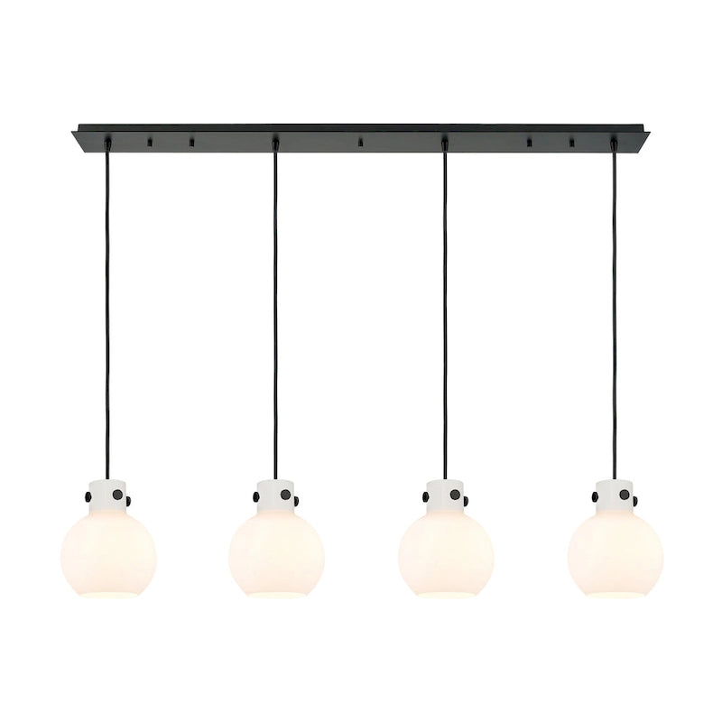Suspension linéaire Newton Sphere d'Innovations Lighting - 4 lumières, câble de 8 pouces