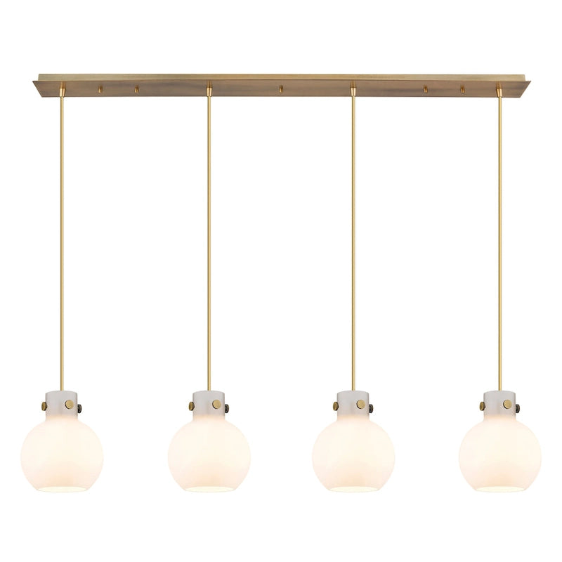 Suspension linéaire Newton Sphere d'Innovations Lighting - 4 lumières, câble de 8 pouces