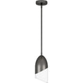 Haynes 1-Light Black Chrome Mini Pendant Light
