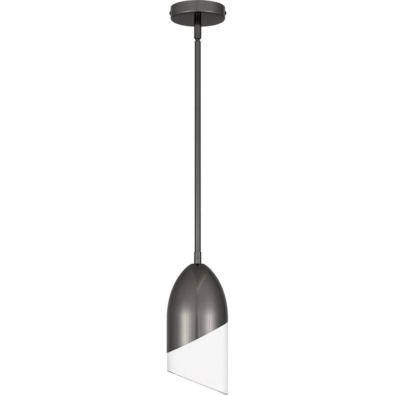 Haynes 1-Light Black Chrome Mini Pendant Light